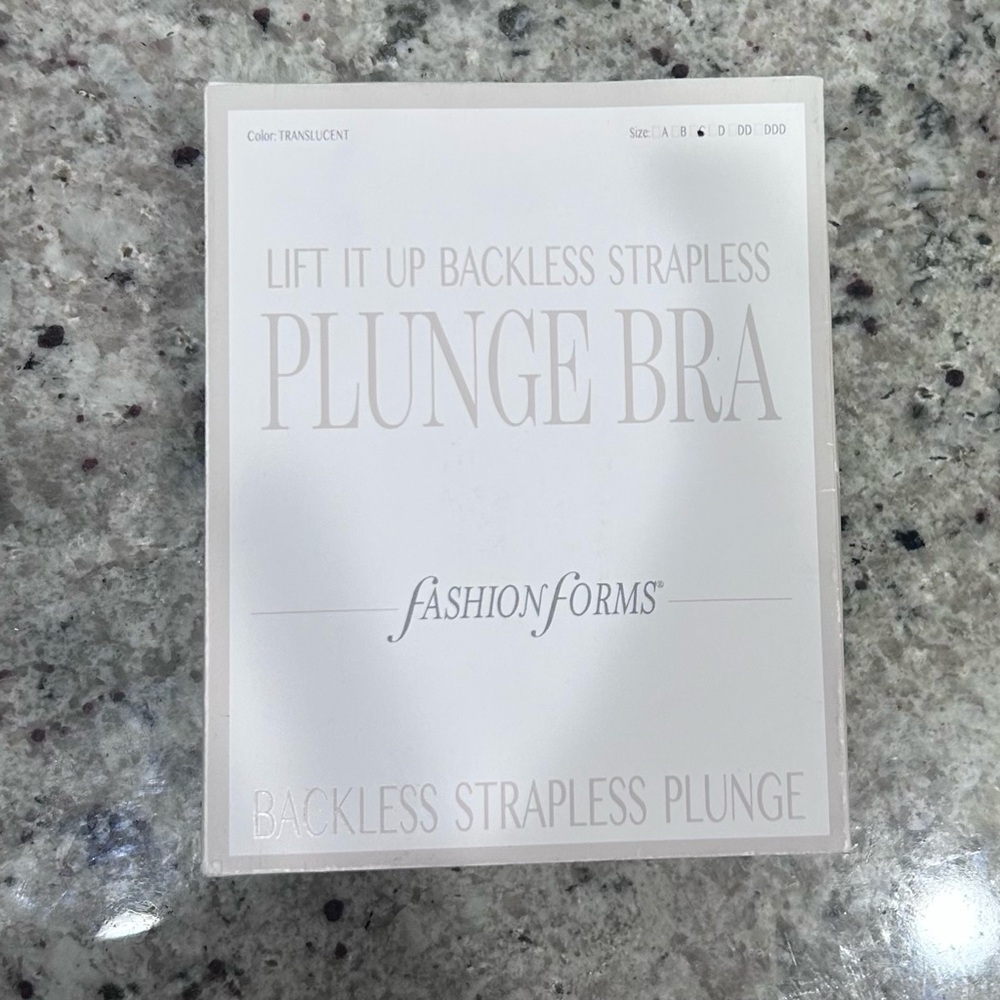 Fashion Forms Lift It Up Backless Strapless Plunge Reusable Adhesive Bra Size C